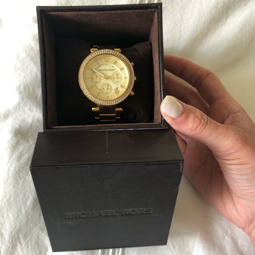 Michal Kors Gold Parker Watch